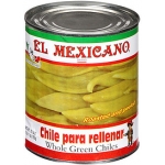 El Mexicano Whole Green Chiles. 765gm.