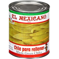 El Mexicano Whole Green Chiles. 765gm.