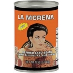 La Morena Refried Bayo Beans with Chipotle and Adobo. 440gm.