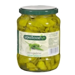 Greek "Makedoniki Gi" Pickled Golden Peppers. 670gm.